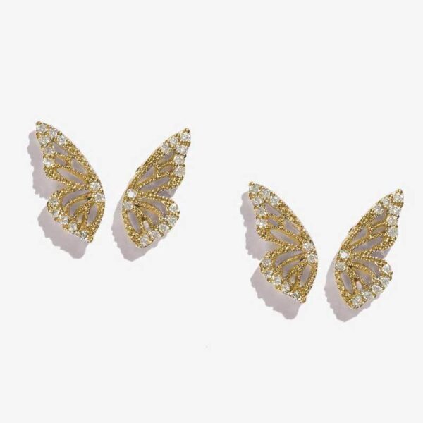 Exaggerated Bohemian Crystal Butterfly Earrings - Image 7