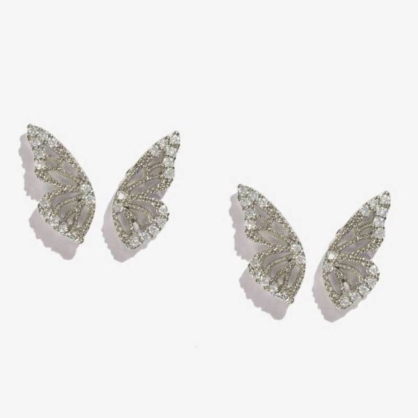 Exaggerated Bohemian Crystal Butterfly Earrings - Image 4