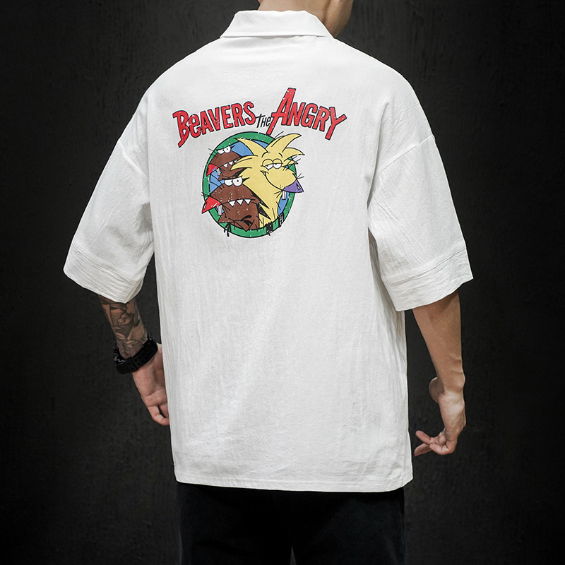 Cartoon printed Polo shirts for men - Image 2