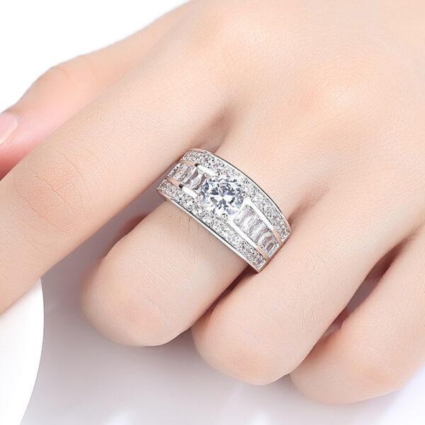 Fashion Jewellery Sumptuous Creative Trend Zircon Claw Heart Arrow Female Adjustable Size Ring Vintage Party Rings For Girls Fashion Jewellery Sumptuous Creative Trend Zircon Claw Heart Arrow Femal - Image 4